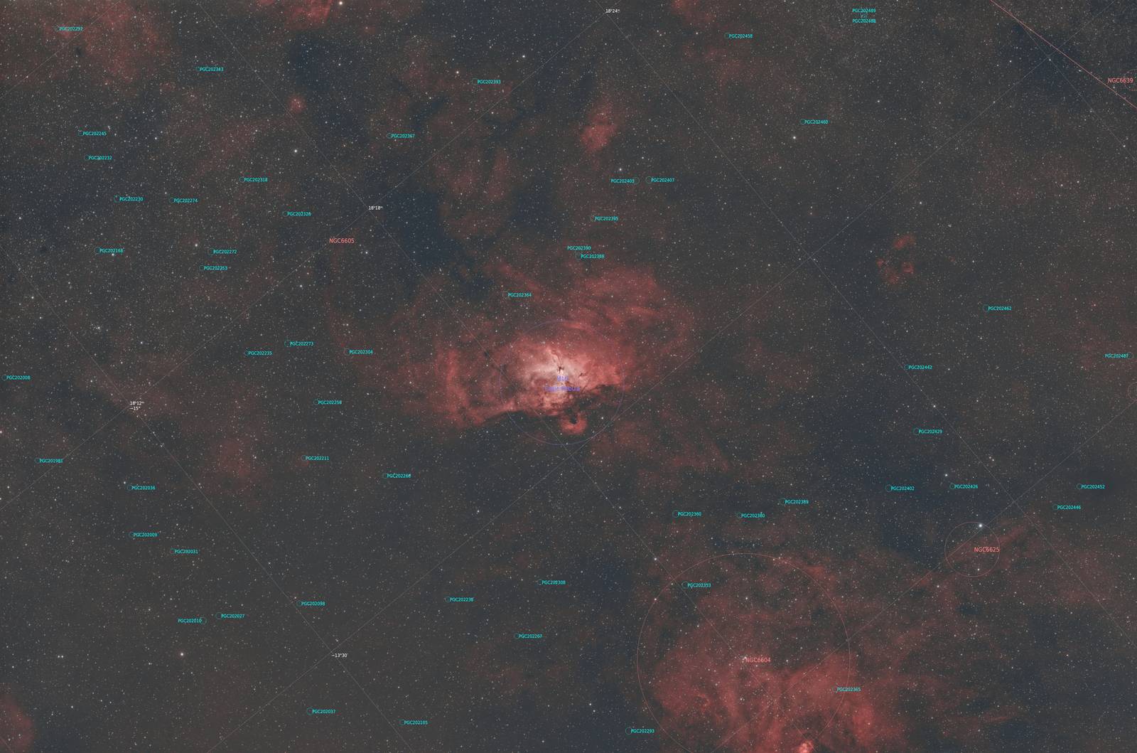 Annotated image for Eagle Nebula