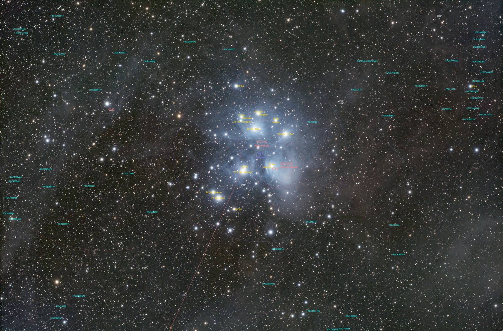 Annotated image for Pleiades