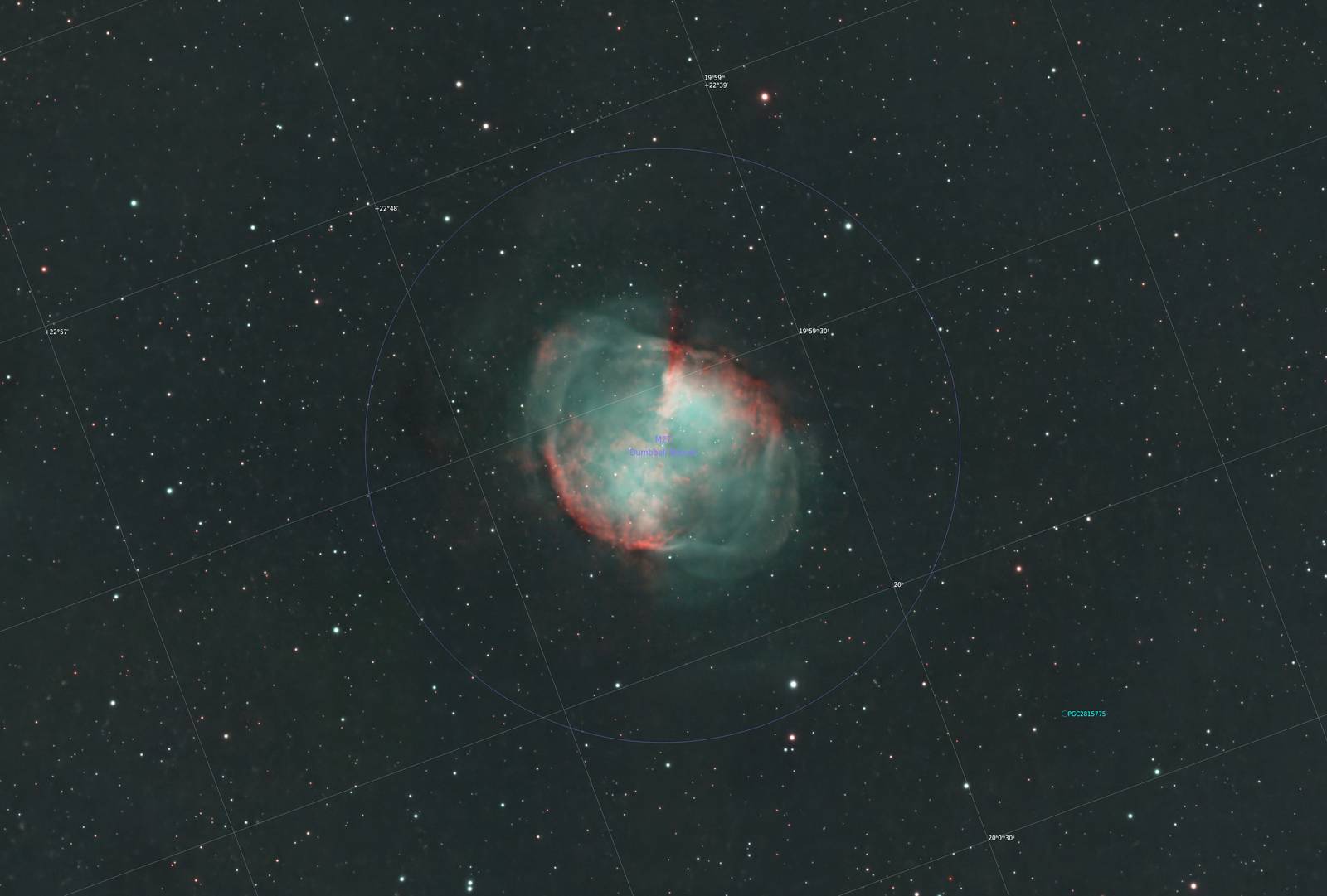 Annotated image for Dumbbell Nebula